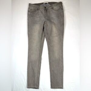 GARAGE Juniors Skinny Jeans Size 13 Faded Gray Wash Stretch‎ Denim Y2K Vintage